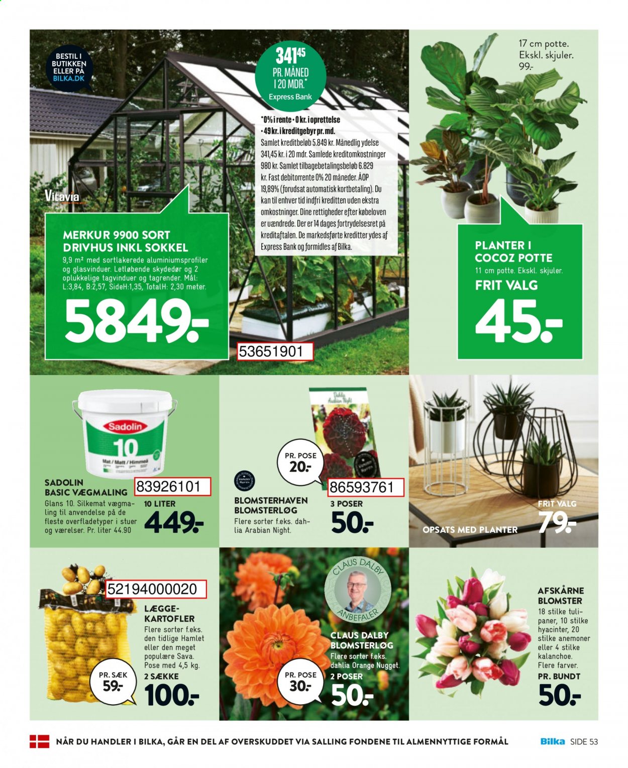 thumbnail - Bilka tilbud  - 26.2.2021 - 4.3.2021 - tilbudsprodukter - kartofler, drivhus, blomsterløg, kalanchoë, tulipaner. Side 55.