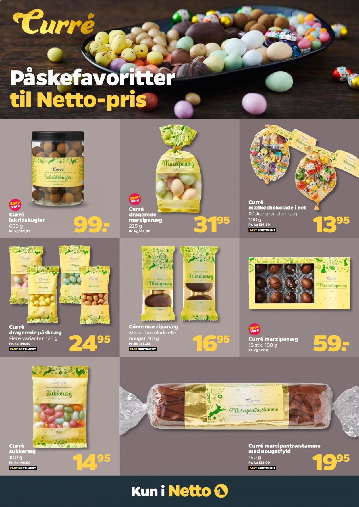 thumbnail - Netto tilbud  - 27.2.2021 - 5.3.2021 - tilbudsprodukter - chokolade, marcipan, nougat, påskeæg. Side 23.