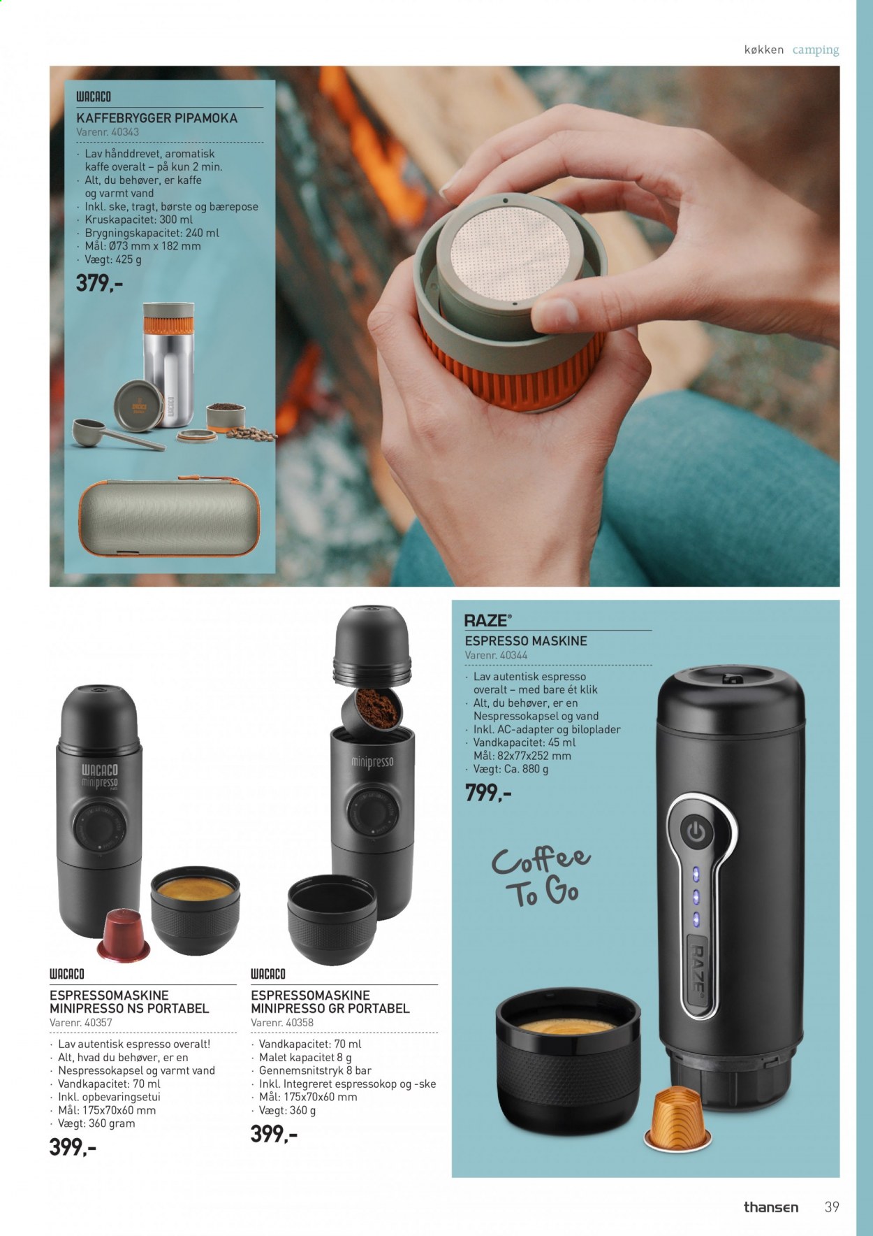 thumbnail - Thansen tilbud  - tilbudsprodukter - ske, espressomaskine. Side 39.