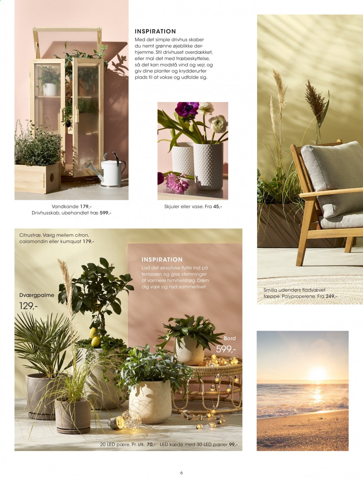 thumbnail - Bilka tilbud  - tilbudsprodukter - bord, vase, træbeskyttelse, tæppe, drivhus. Side 6.