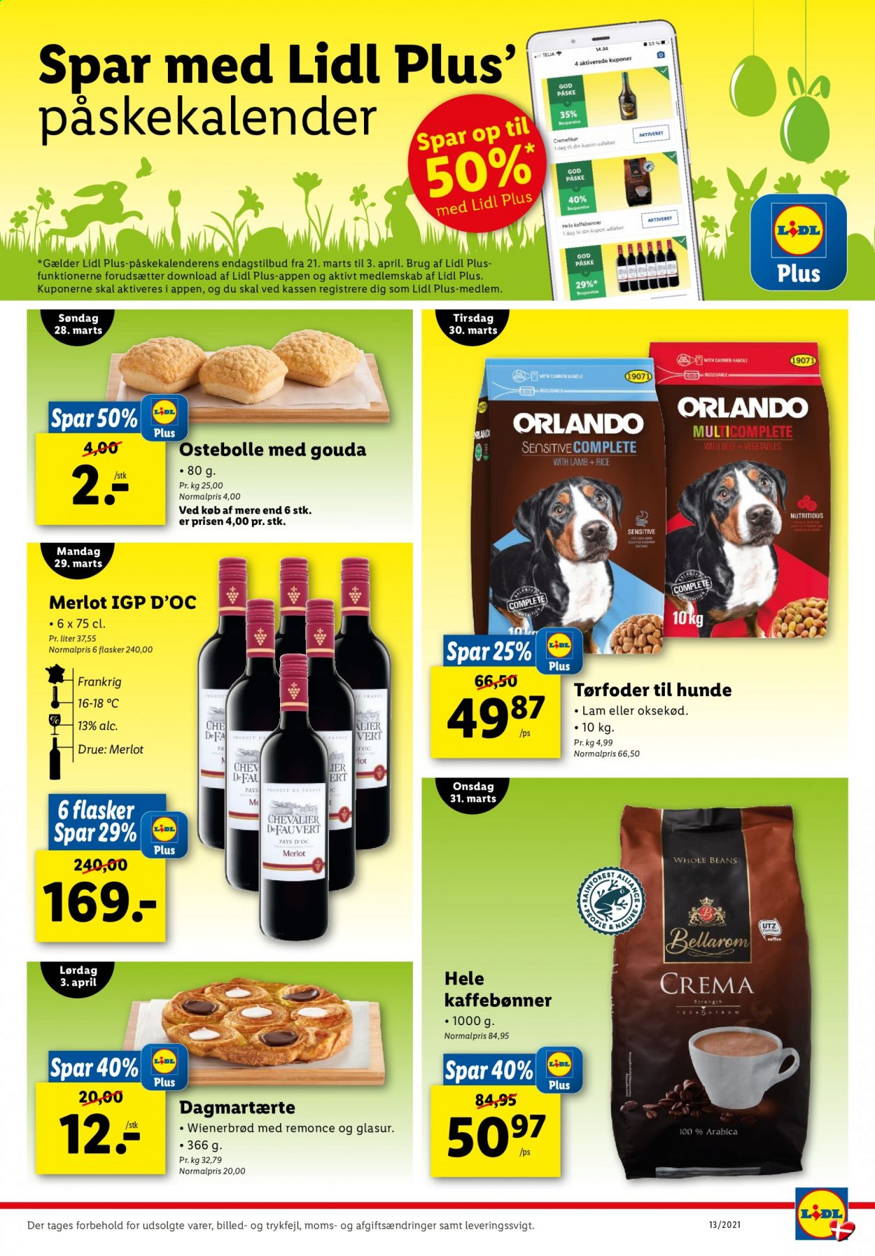 Lidl tilbud - 21.3.2021 - 3.4.2021. Side 1