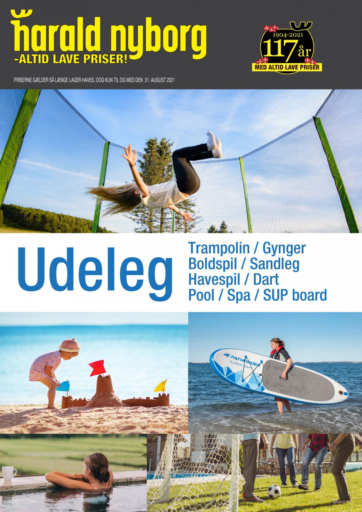 thumbnail - Harald Nyborg tilbud  - 29.3.2021 - 31.8.2021 - tilbudsprodukter - trampolin. Side 1.