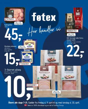 føtex tilbudsavis  - 09.04.2021 - 15.04.2021.