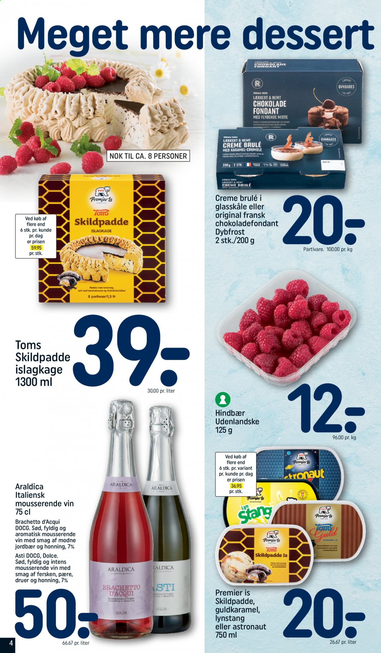 thumbnail - Rema 1000 tilbud  - 11.4.2021 - 17.4.2021 - tilbudsprodukter - fersken, hindbær, jordbær, Toms, honning, vin. Side 6.
