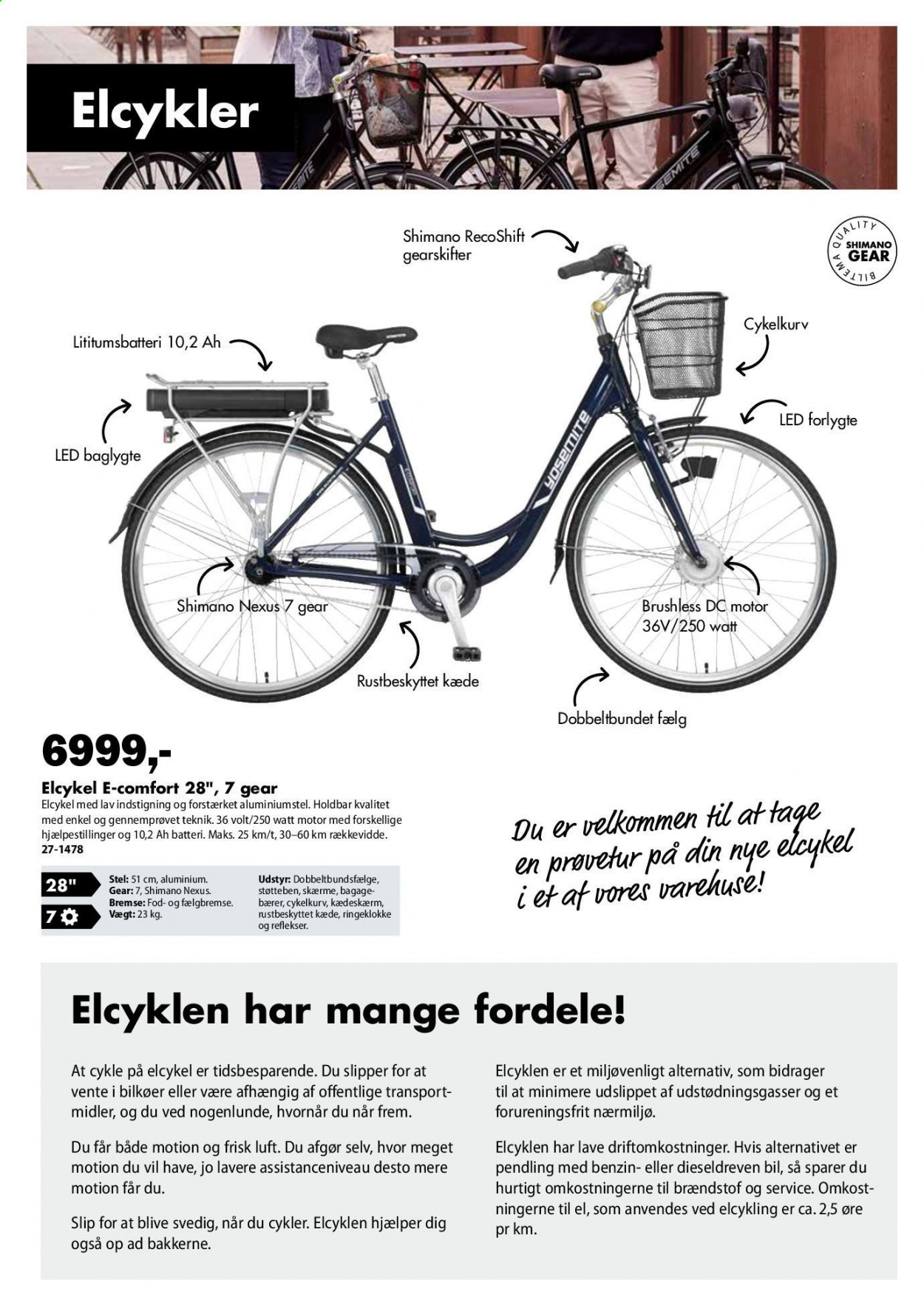 thumbnail - Biltema tilbud  - tilbudsprodukter - elektrisk cykel, Shimano, cykel. Side 3.