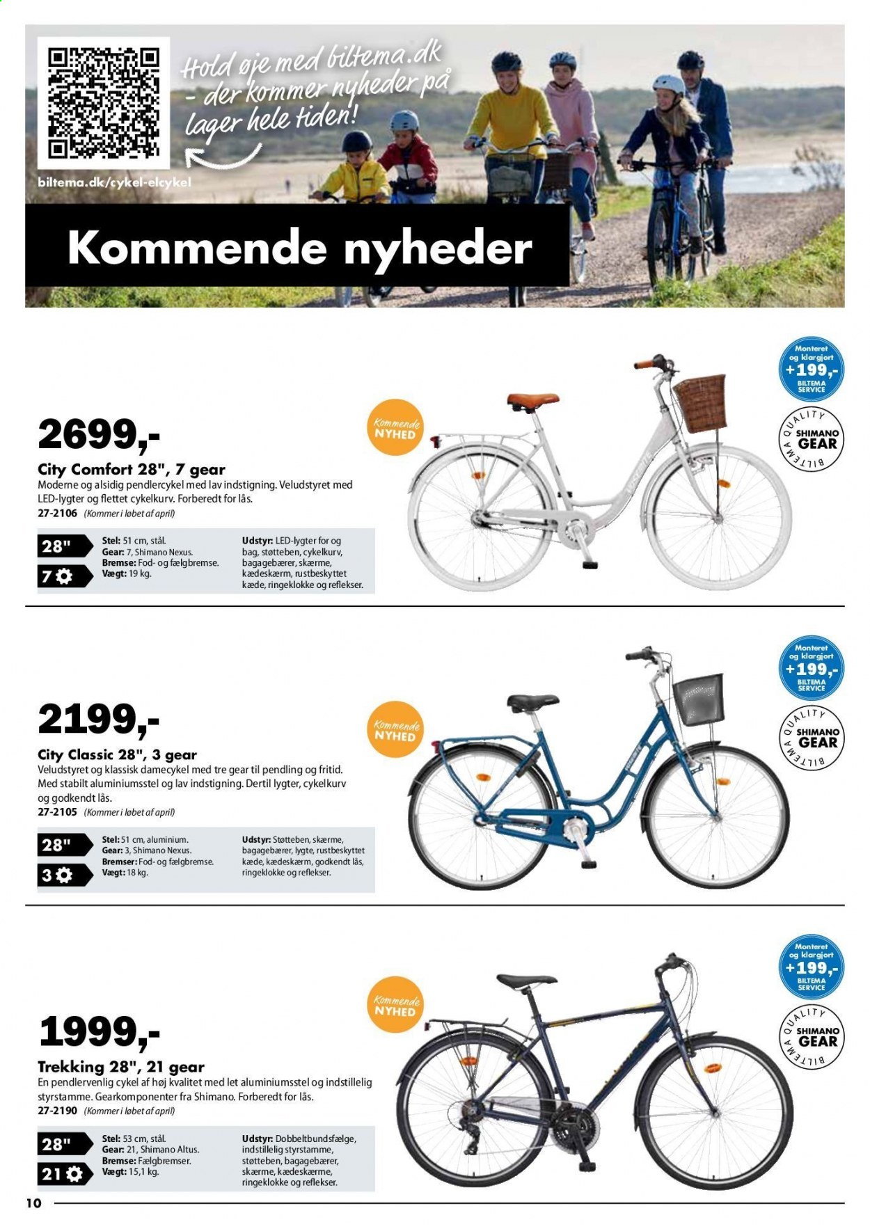 thumbnail - Biltema tilbud  - tilbudsprodukter - elektrisk cykel, Shimano, cykel. Side 10.