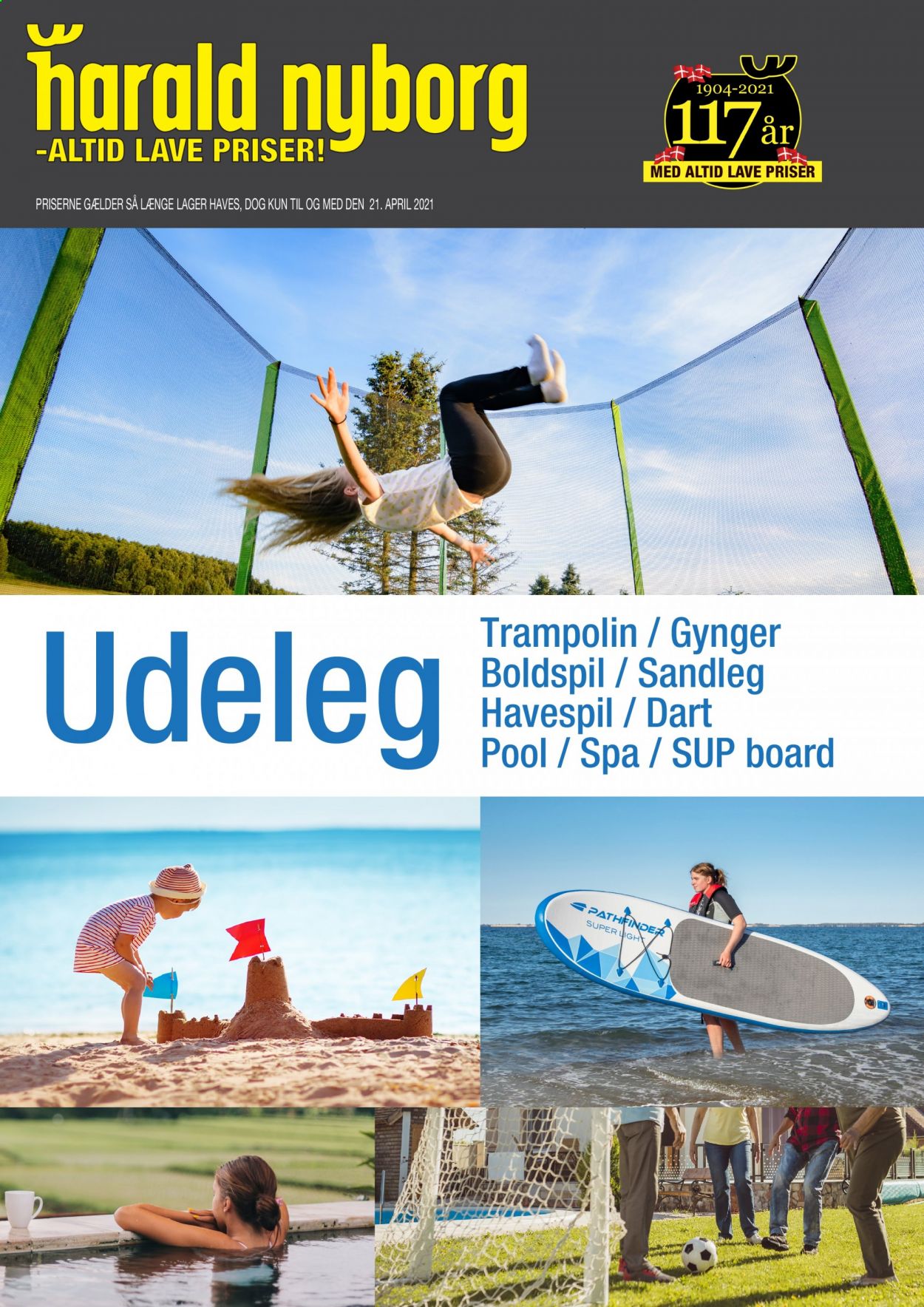 thumbnail - Harald Nyborg tilbud  - 16.4.2021 - 21.4.2021 - tilbudsprodukter - trampolin. Side 1.