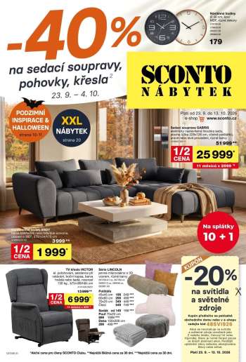 Leták SCONTO NÁBYTEK - 23.9.2026 - 13.10.2026.