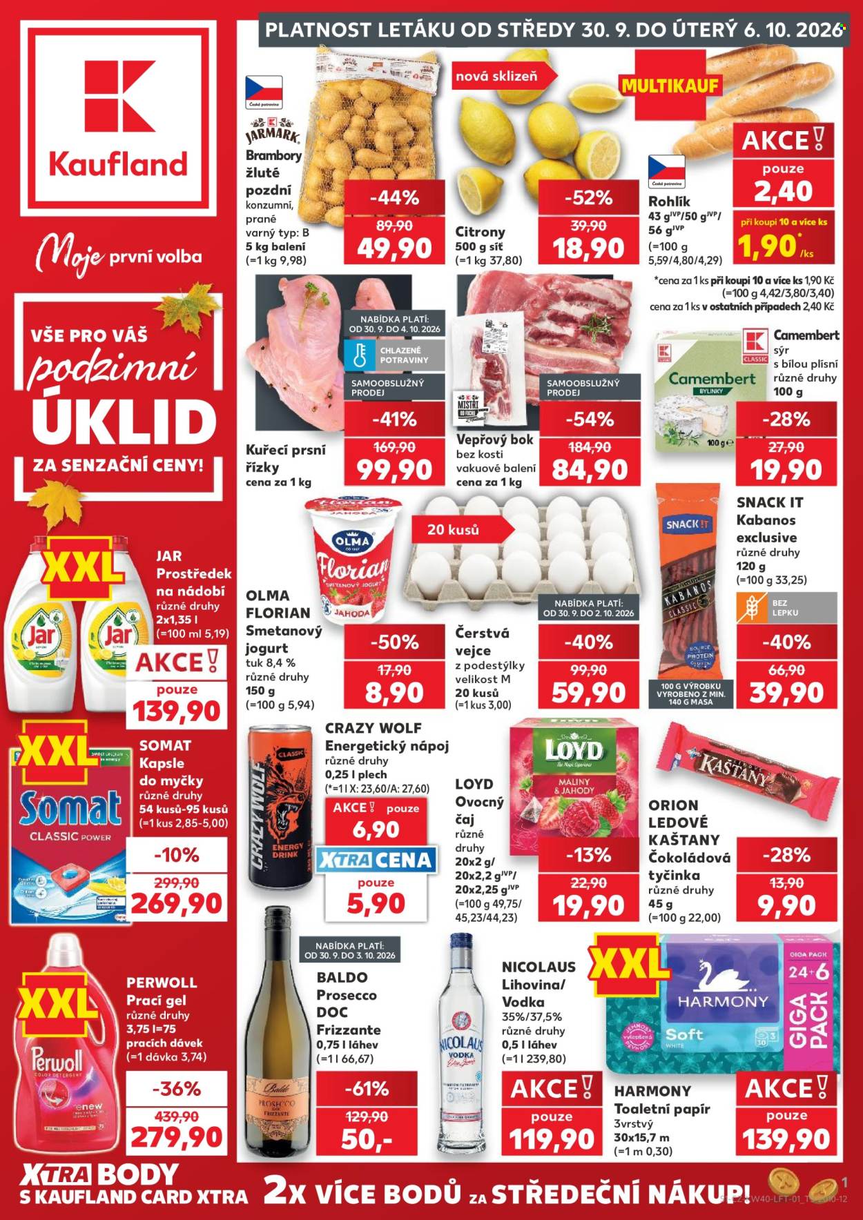 Leták Kaufland - 30.9.2026 - 6.10.2026. Strana 1