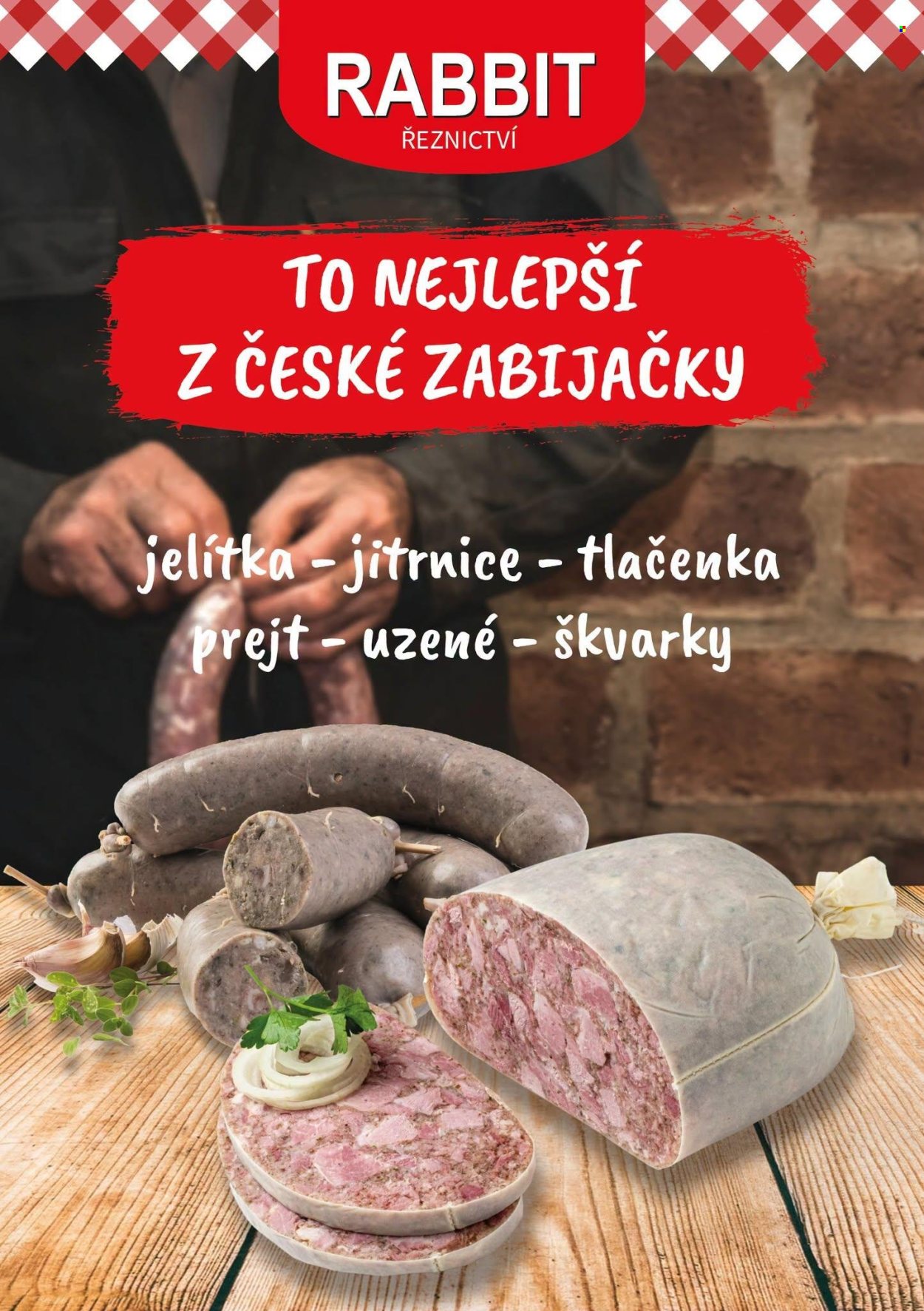 Leták RABBIT řeznictví. Strana 1