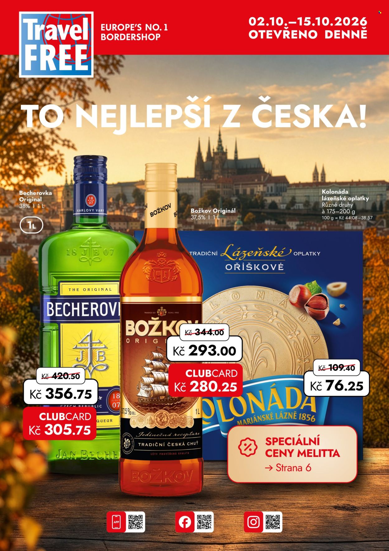 Leták Travel FREE - 2.10.2026 - 15.10.2026. Strana 1