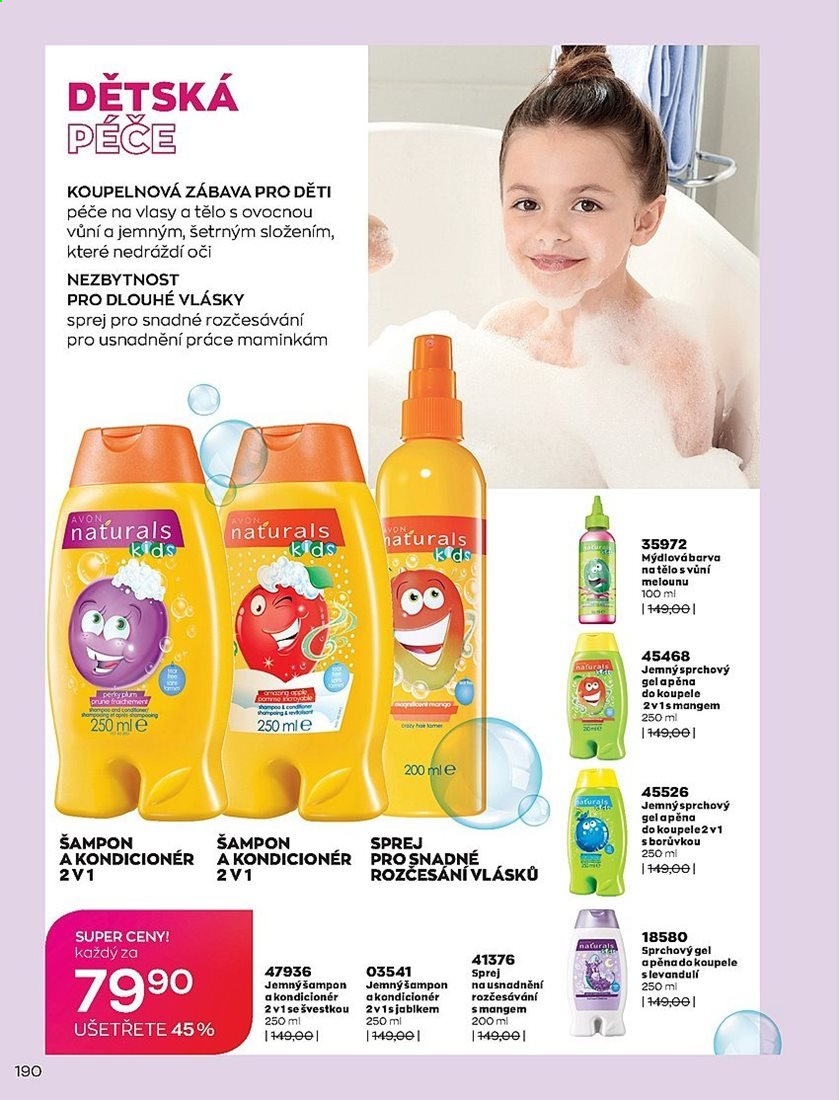 thumbnail - Leták AVON - 1.1.2021 - 31.1.2021 - Produkty v akci - šampón, sprchový gel, Avon, kondicionér. Strana 190.
