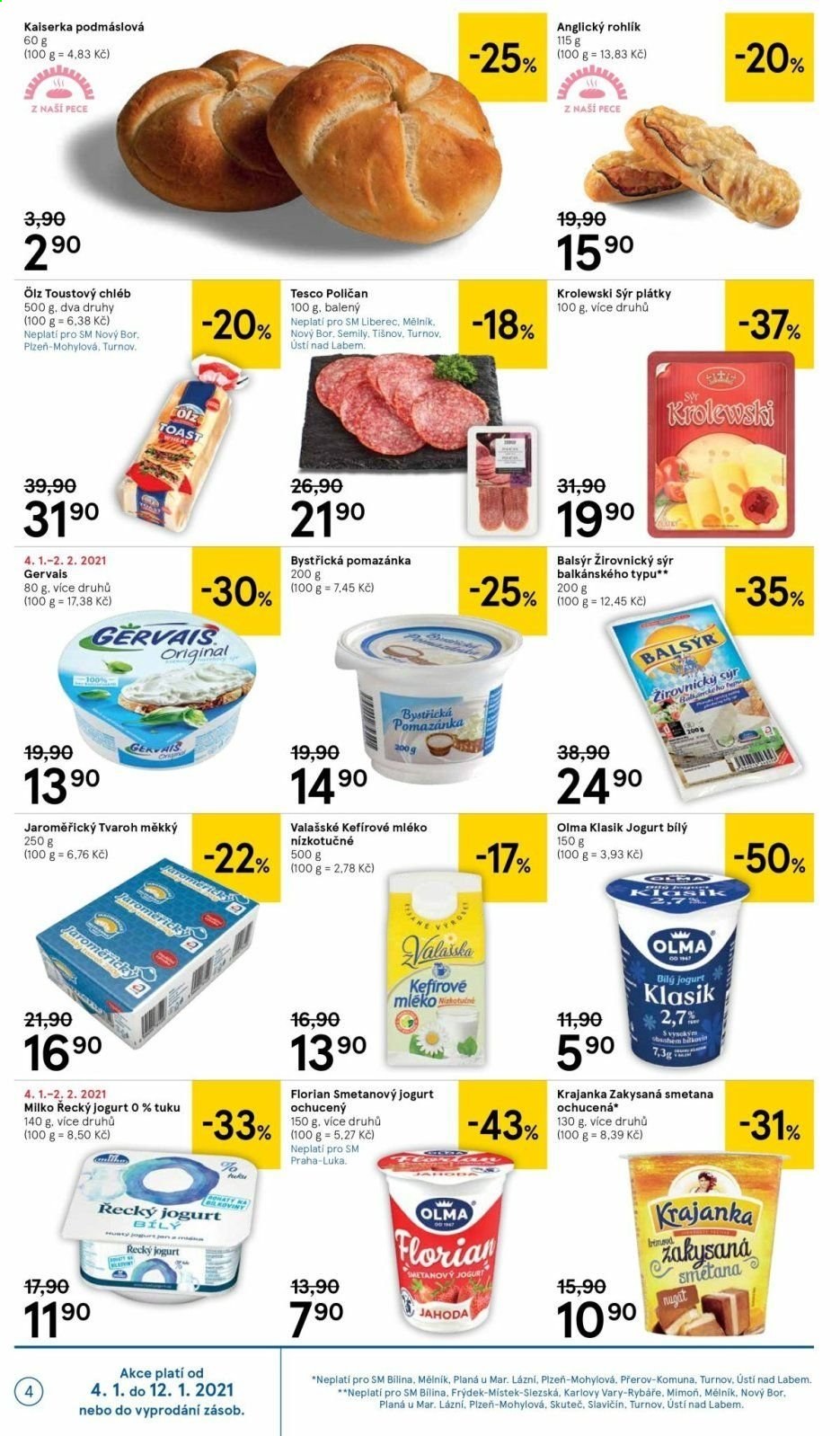 Leták TESCO supermarket - 4.1.2021 - 12.1.2021. Strana 4