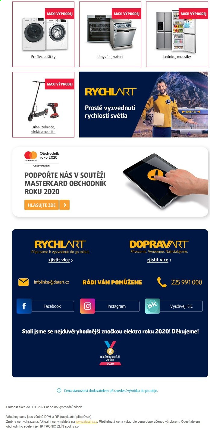 Leták DATART - 5.1.2021 - 9.1.2021. Strana 2
