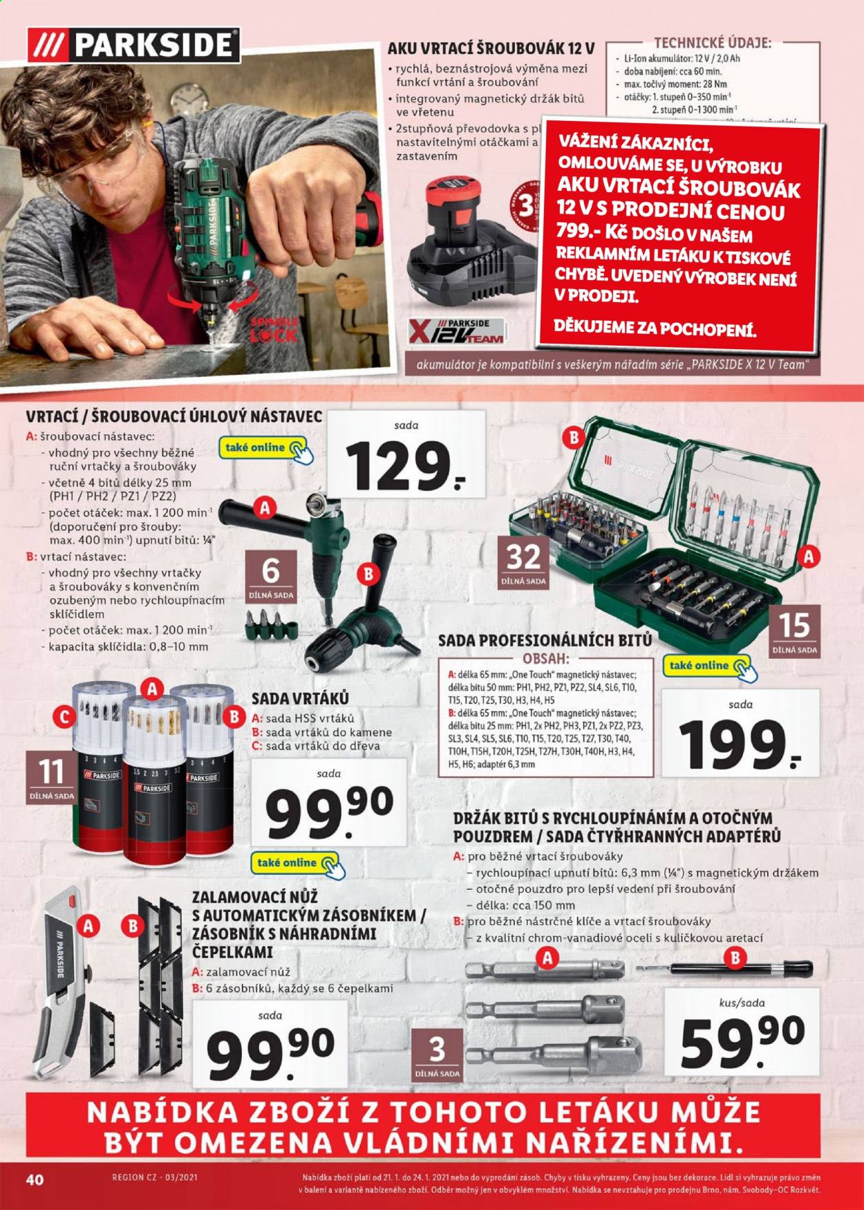 Leták Lidl - 18.1.2021 - 24.1.2021. Strana 40