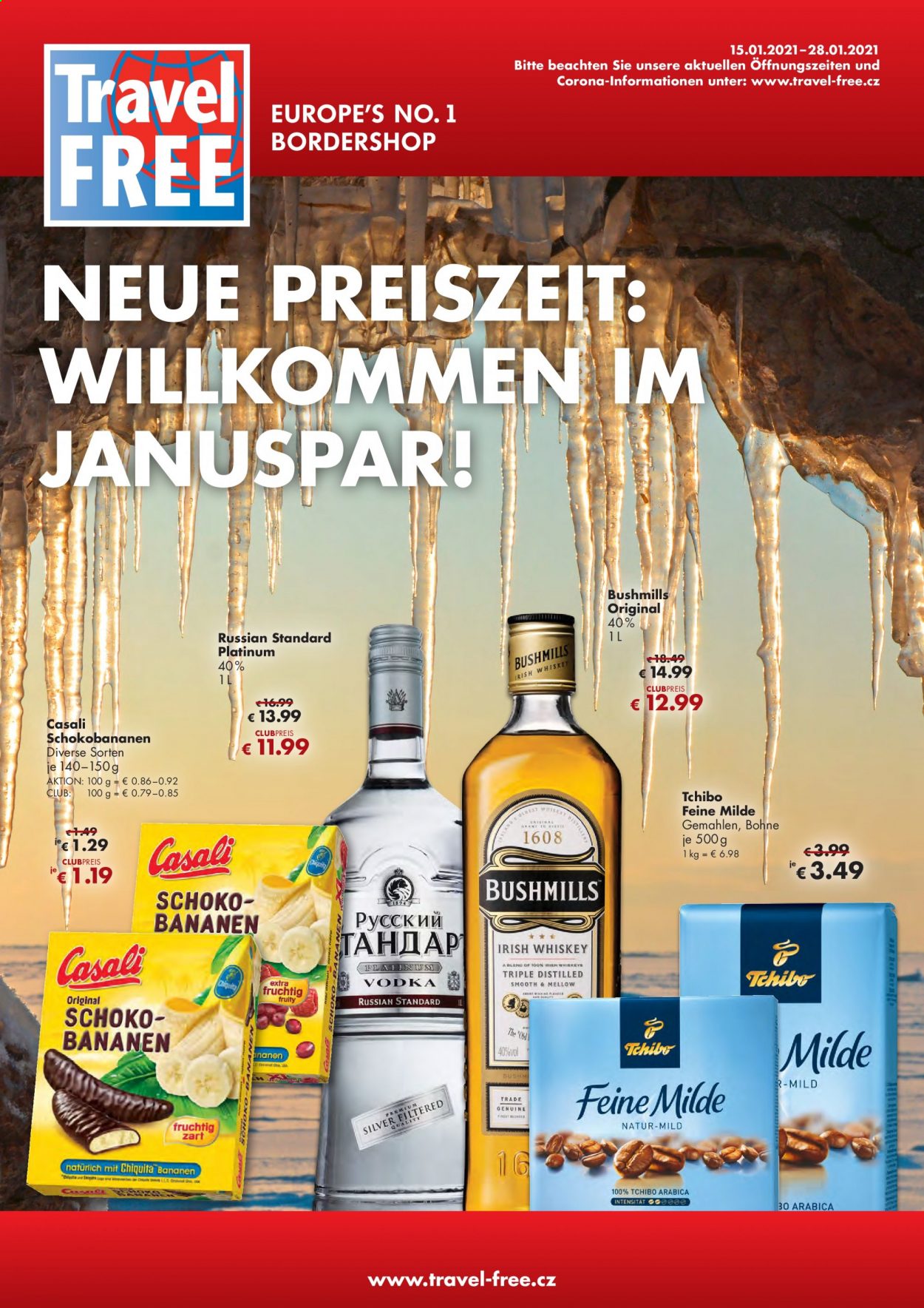 Leták Travel FREE - 15.1.2021 - 28.1.2021. Strana 1