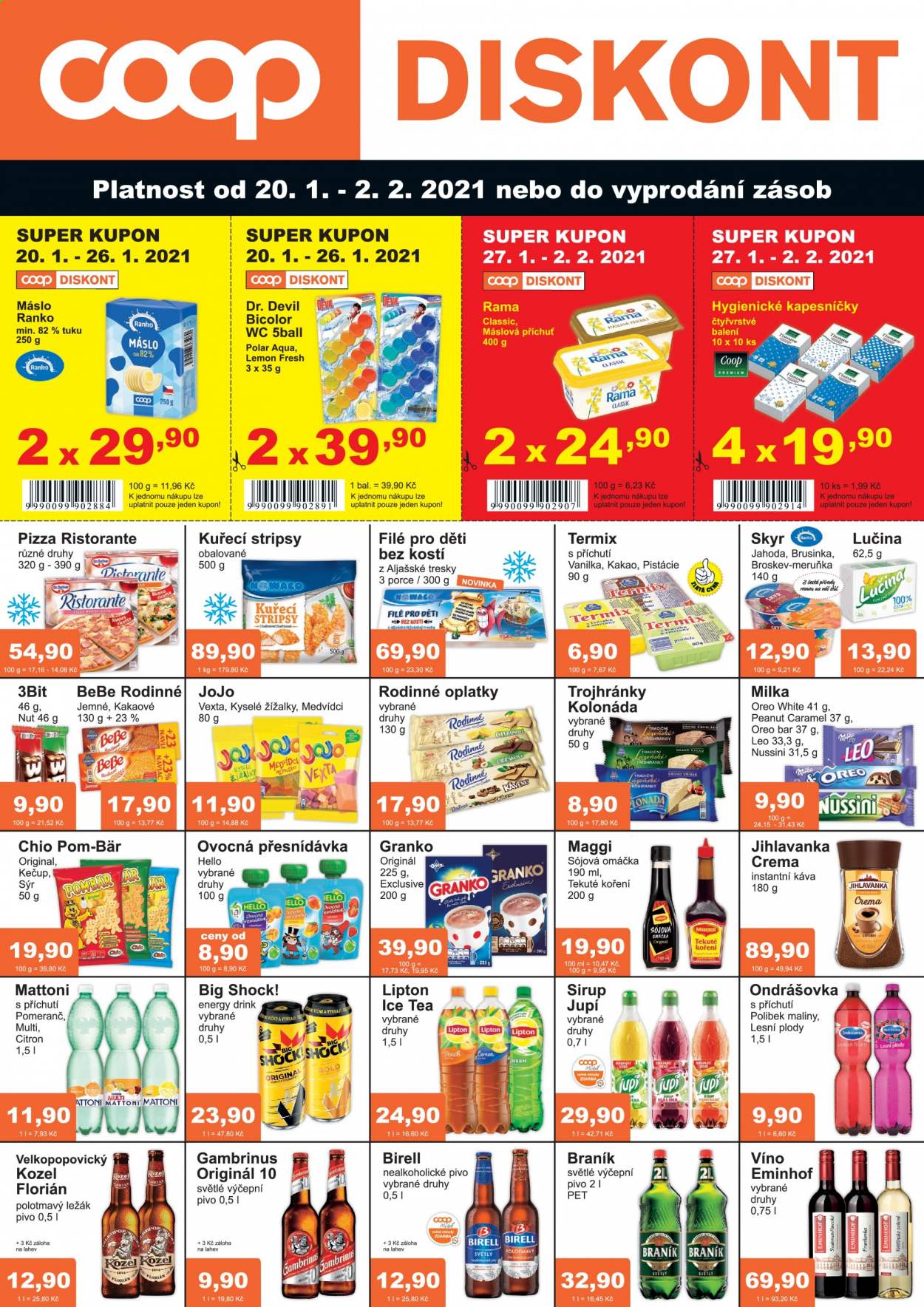 Leták coop DISKONT - 20.1.2021 - 2.2.2021. Strana 1