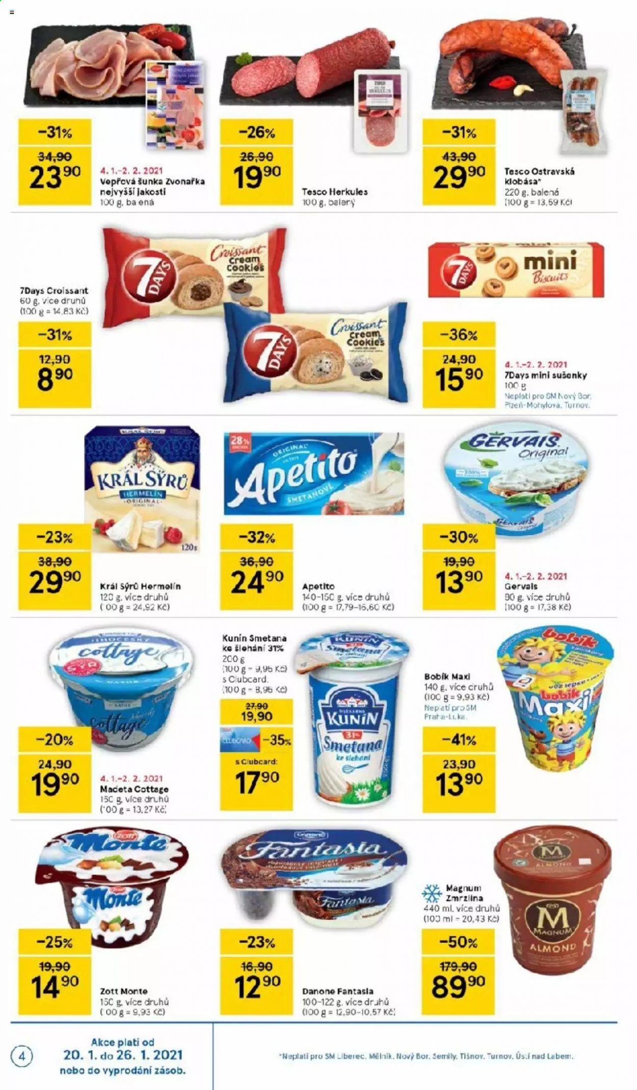 Leták TESCO supermarket - 20.1.2021 - 26.1.2021. Strana 4