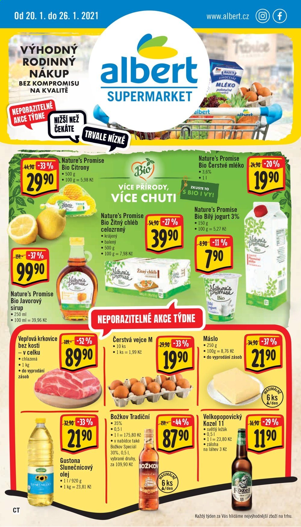 Leták Albert Supermarket - 20.1.2021 - 26.1.2021. Strana 1
