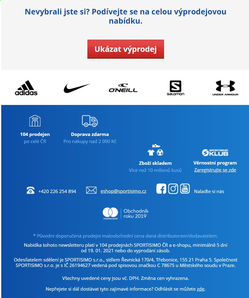 Leták SPORTISIMO - 19.1.2021 - 24.1.2021. Strana 4