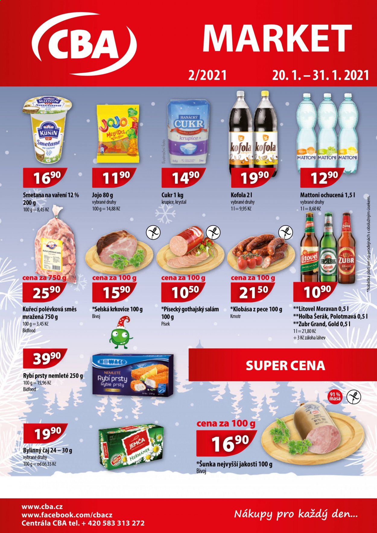 Leták CBA market - 20.1.2021 - 31.1.2021. Strana 1