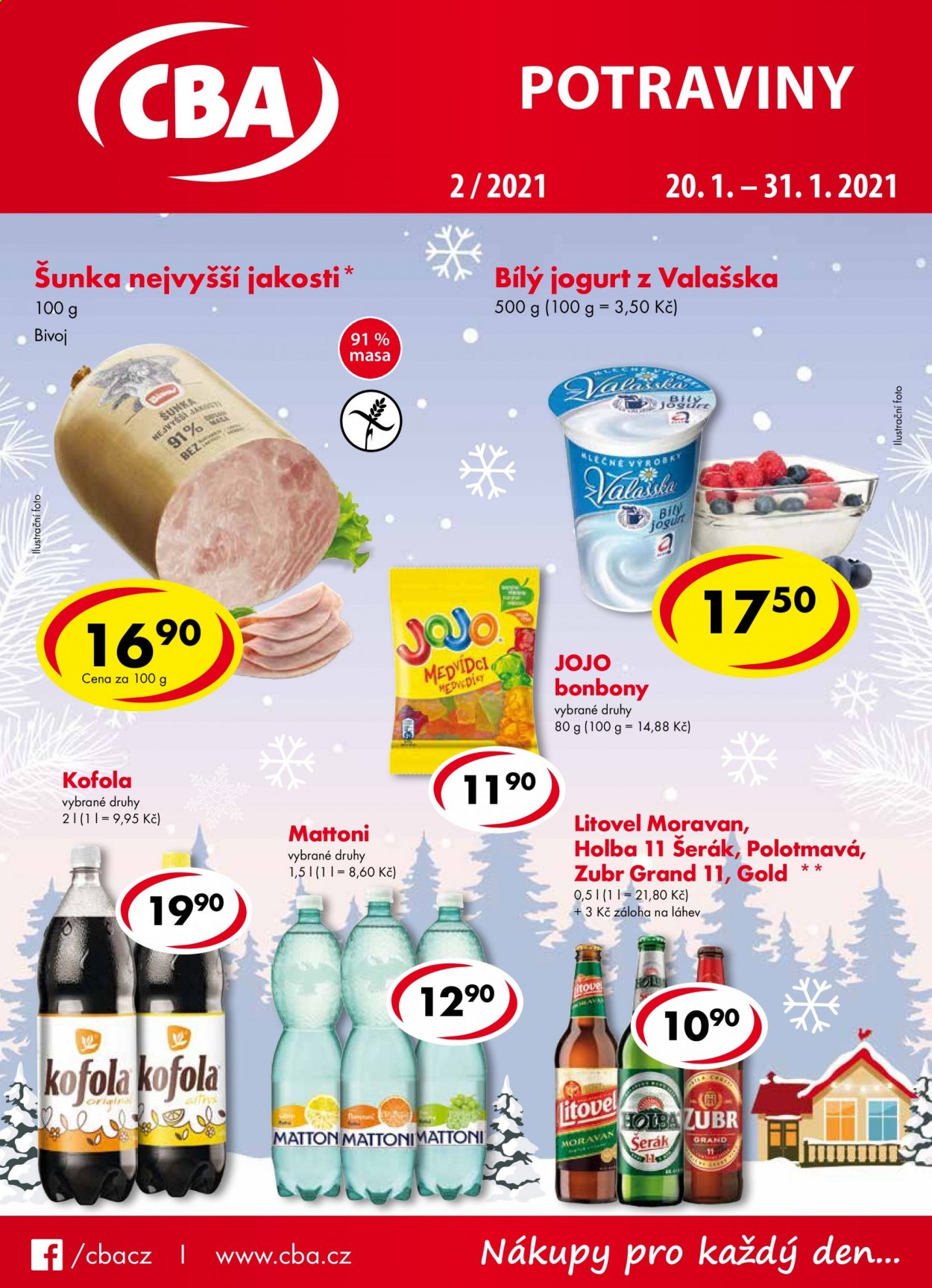 Leták CBA potraviny - 20.1.2021 - 31.1.2021. Strana 1