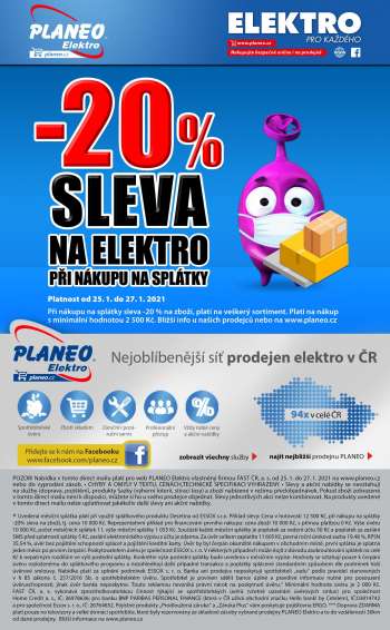 Leták PLANEO Elektro - 25.1.2021 - 27.1.2021.
