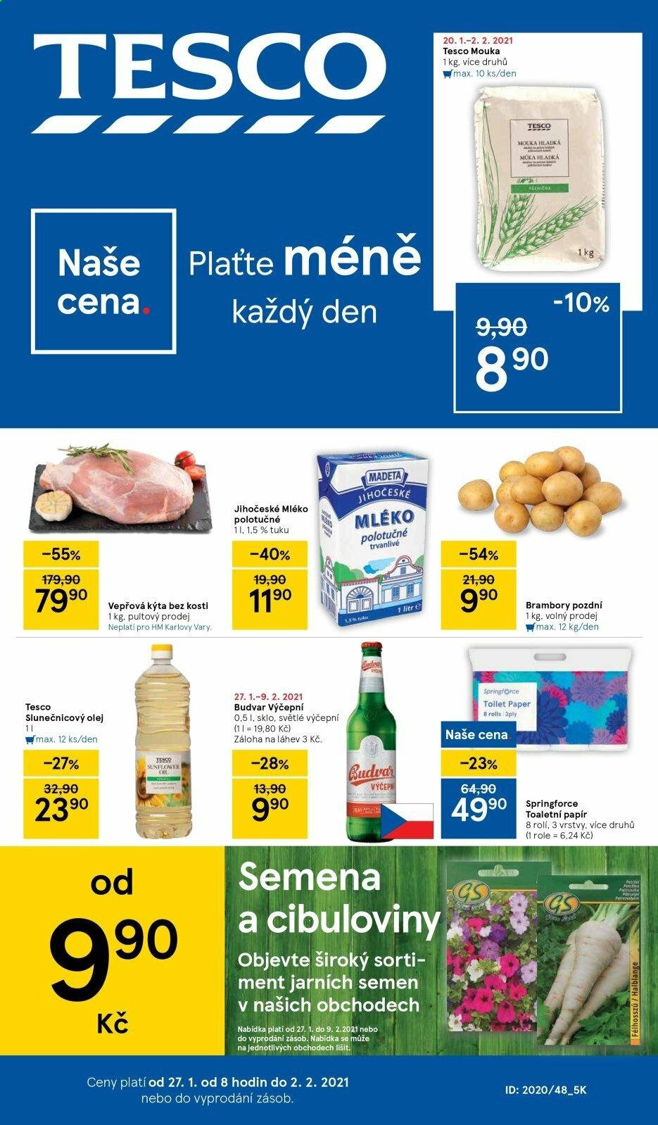 Leták TESCO - 27.1.2021 - 2.2.2021. Strana 1