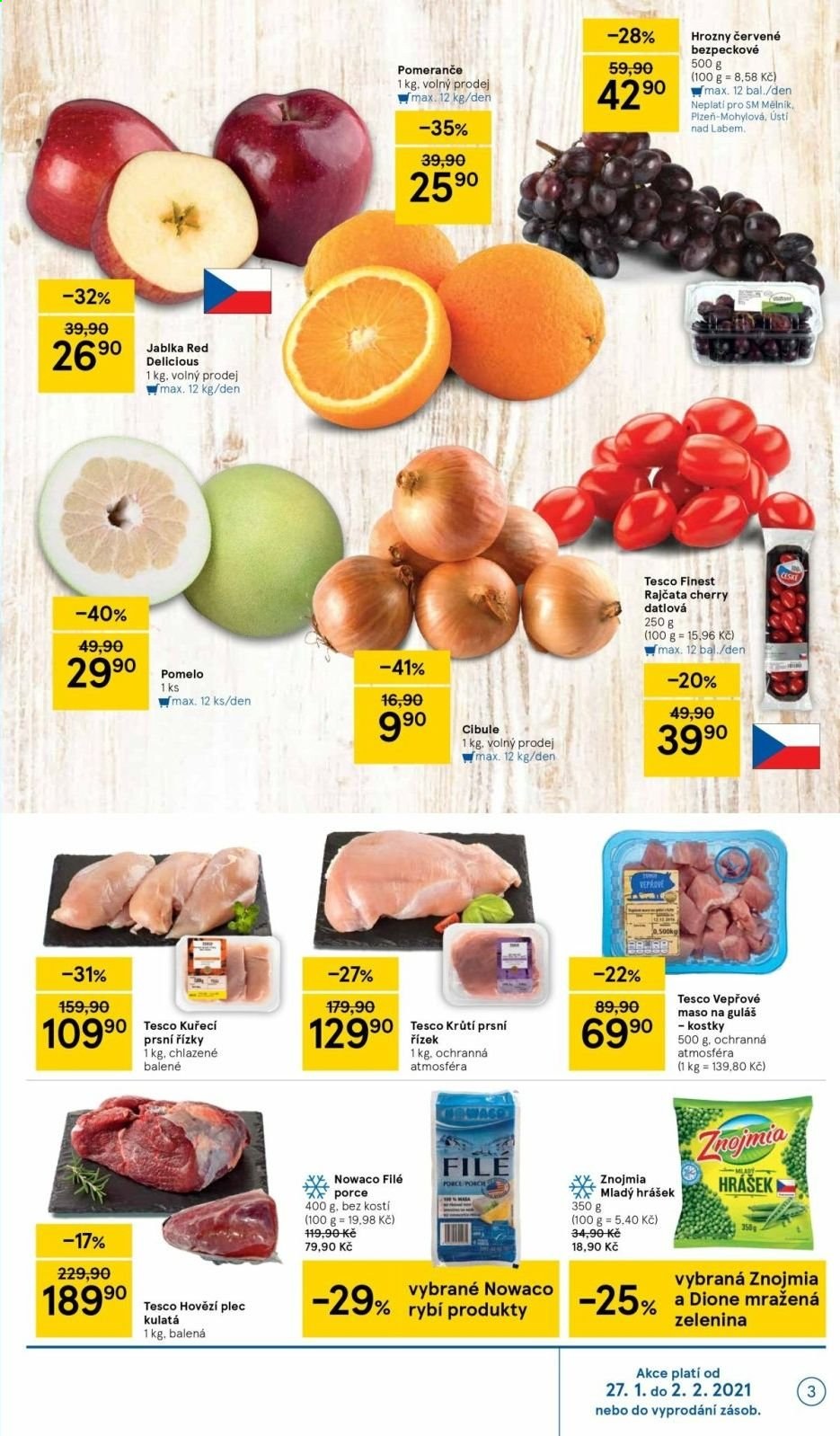 Leták TESCO supermarket - 27.1.2021 - 2.2.2021. Strana 3