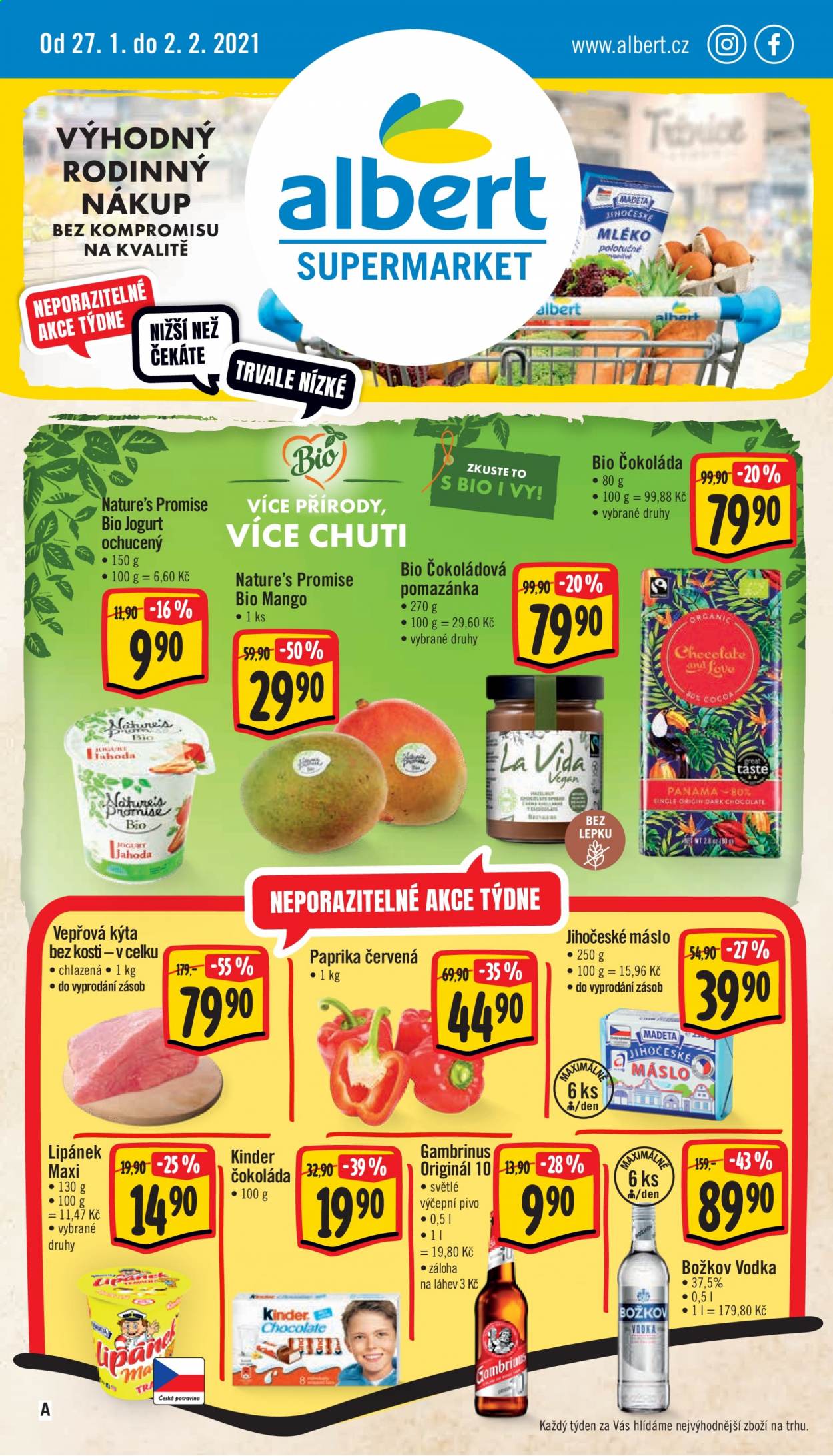 Leták Albert Supermarket - 27.1.2021 - 2.2.2021. Strana 1