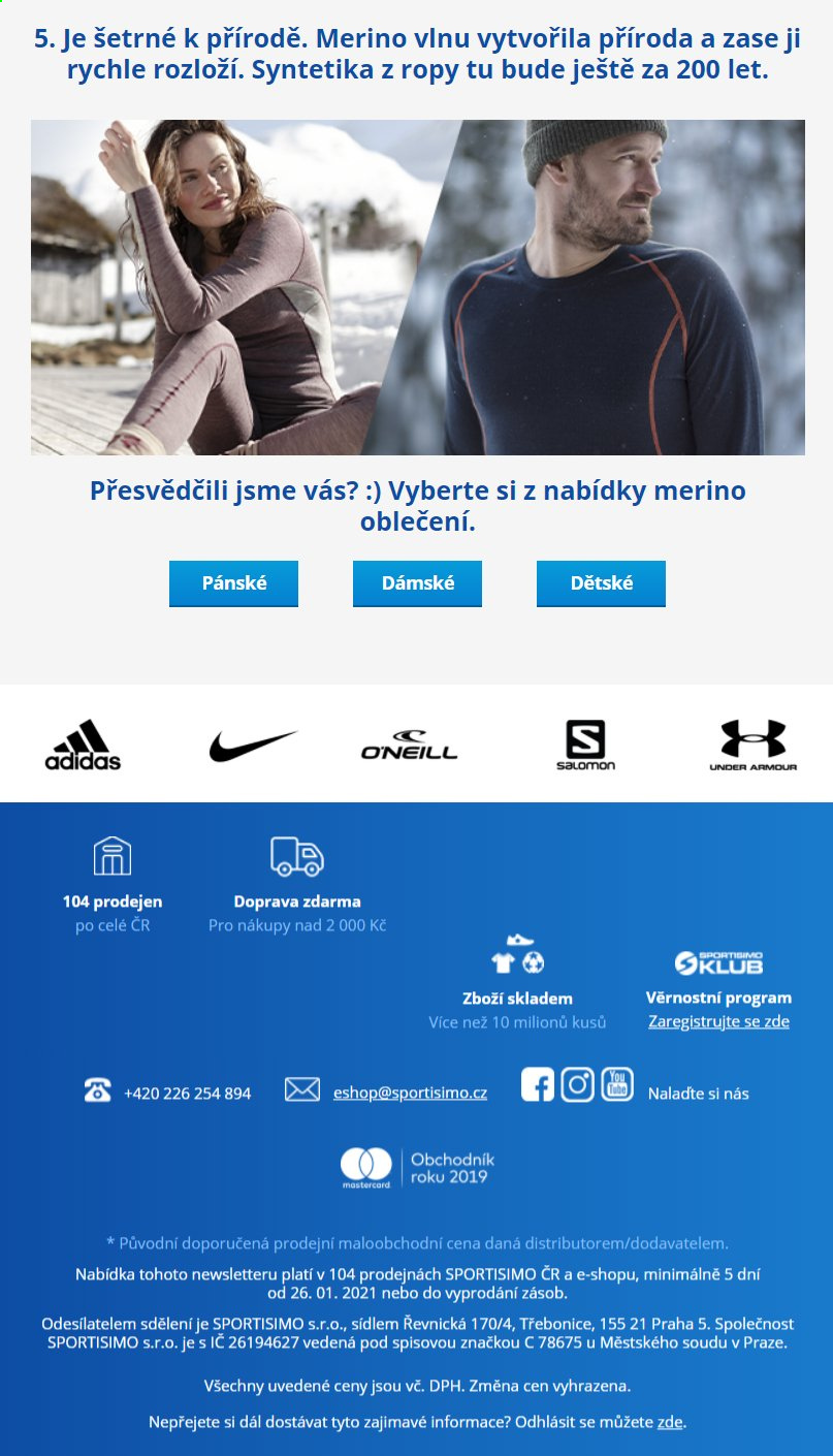 Leták SPORTISIMO - 26.1.2021 - 31.1.2021. Strana 3