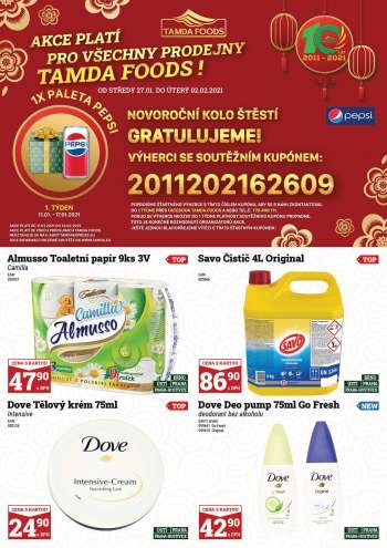 Leták Tamda Foods - 27.1.2021 - 2.2.2021.