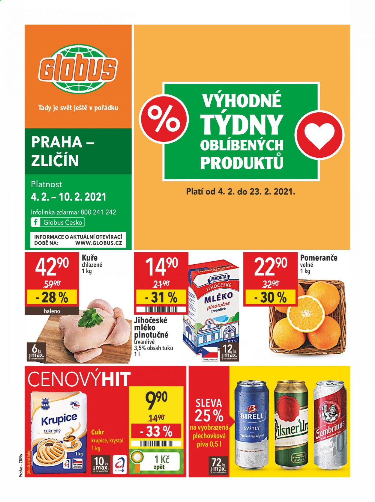 Leták Globus - 4.2.2021 - 10.2.2021. Strana 1
