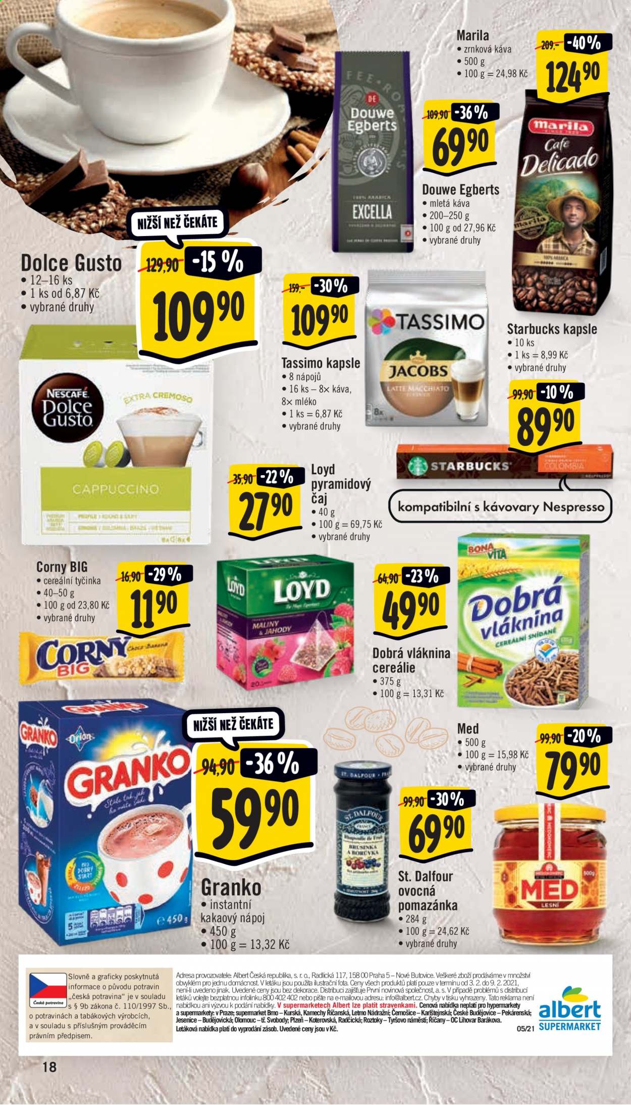 Leták Albert Supermarket - 3.2.2021 - 9.2.2021. Strana 18