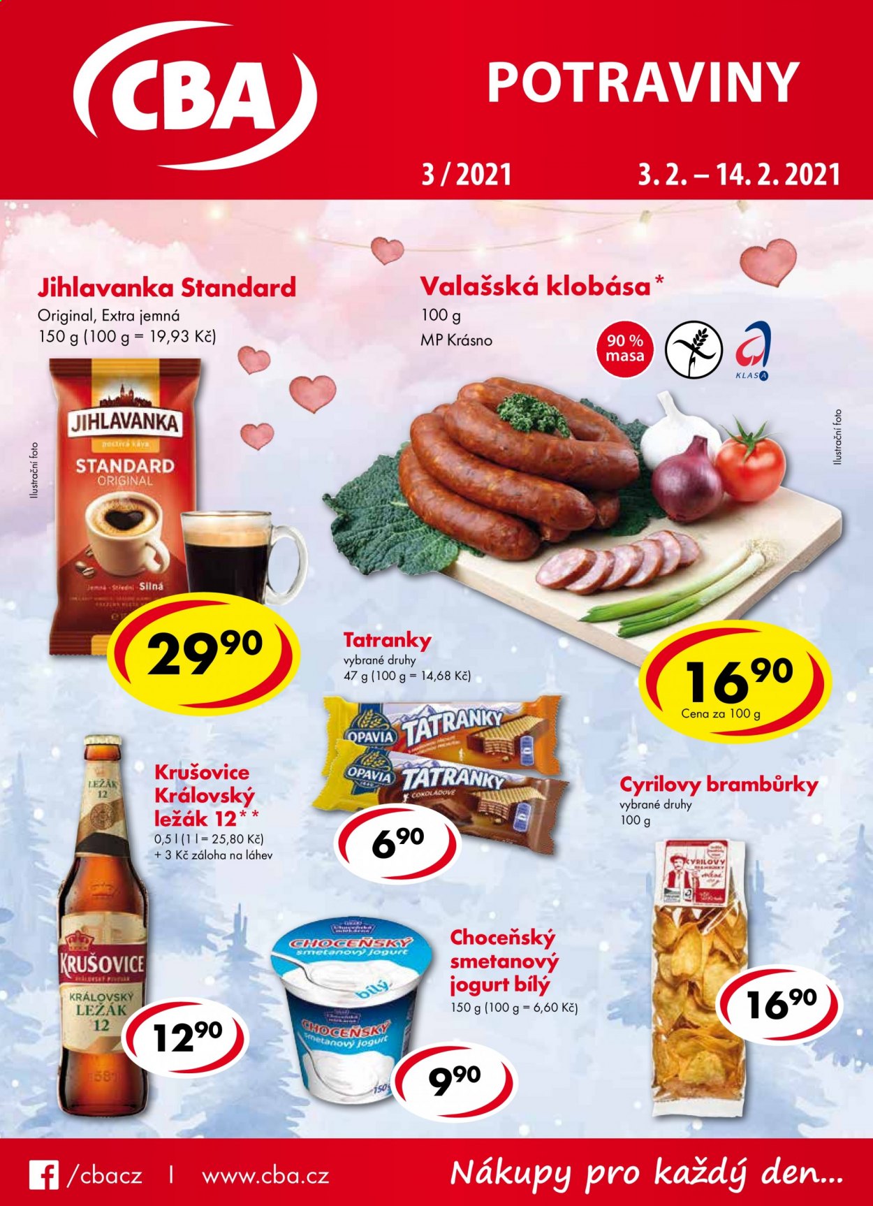 Leták CBA potraviny - 3.2.2021 - 14.2.2021. Strana 1