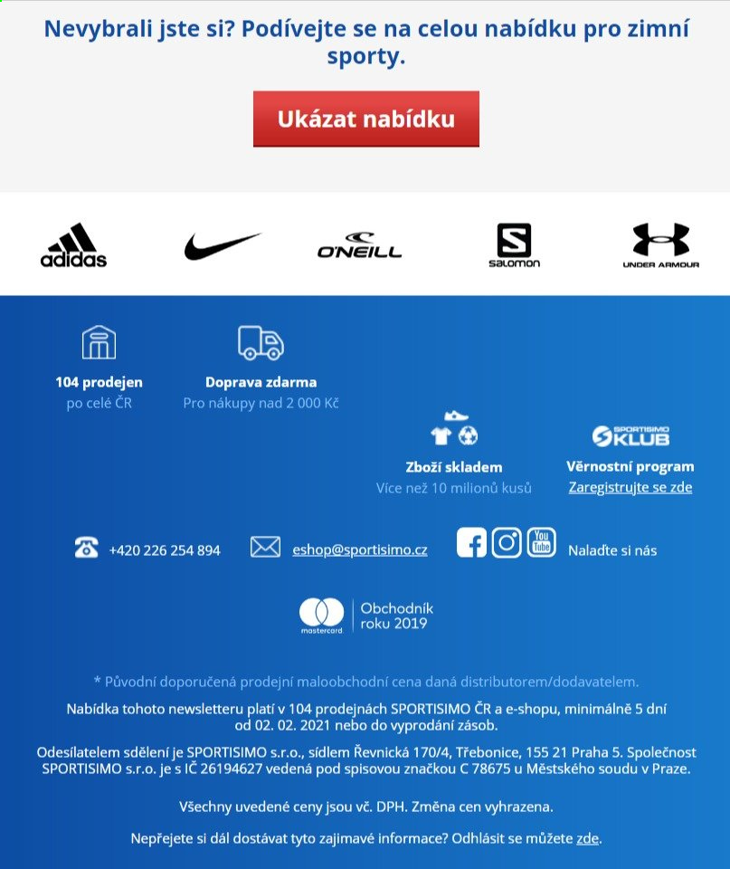 Leták SPORTISIMO - 2.2.2021 - 7.2.2021. Strana 3