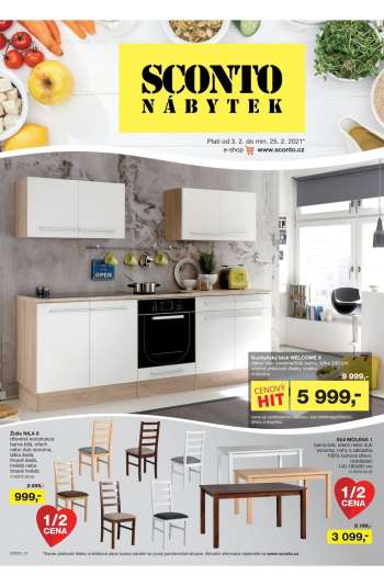 Leták SCONTO NÁBYTEK - 3.2.2021 - 25.2.2021.