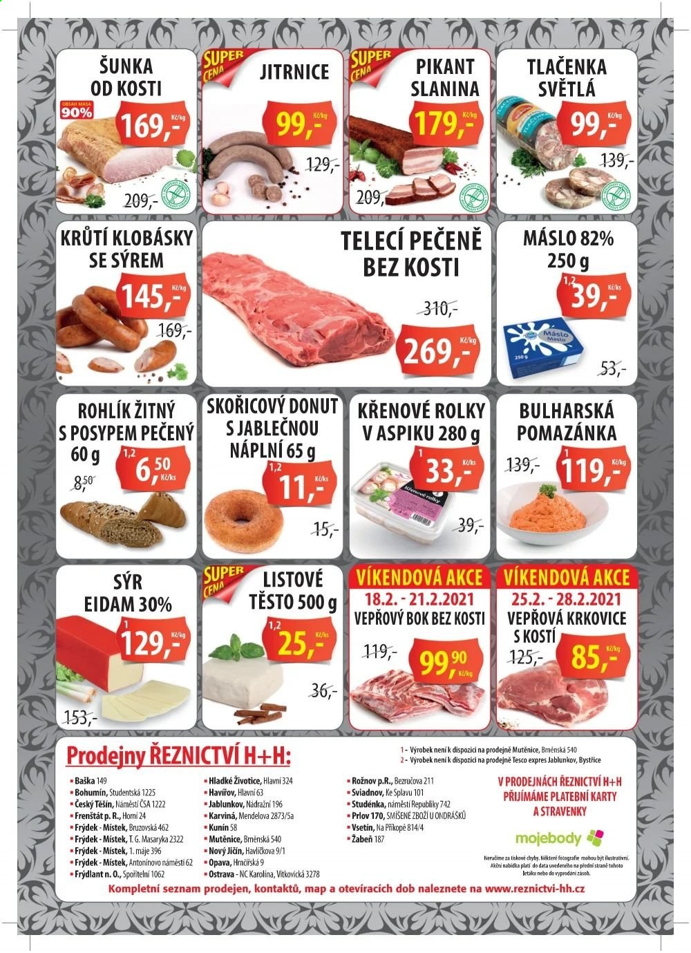 Leták Řeznictví H&H - 15.2.2021 - 28.2.2021. Strana 2