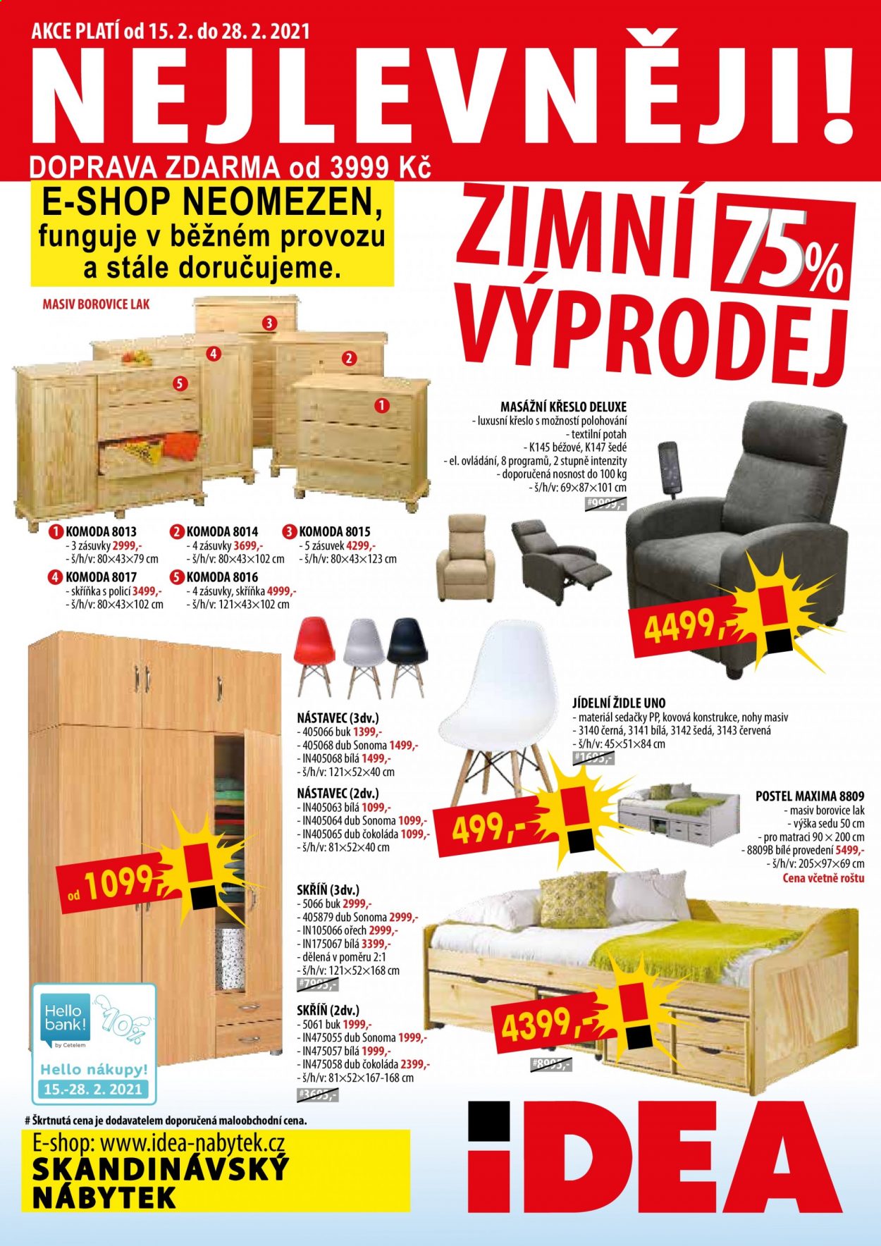 Leták IDEA nábytek - 15.2.2021 - 28.2.2021. Strana 1