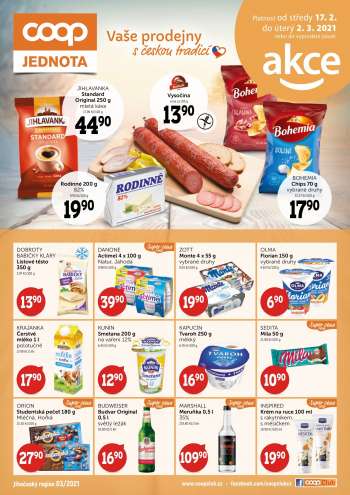 Leták coop JEDNOTA - 17.2.2021 - 2.3.2021.