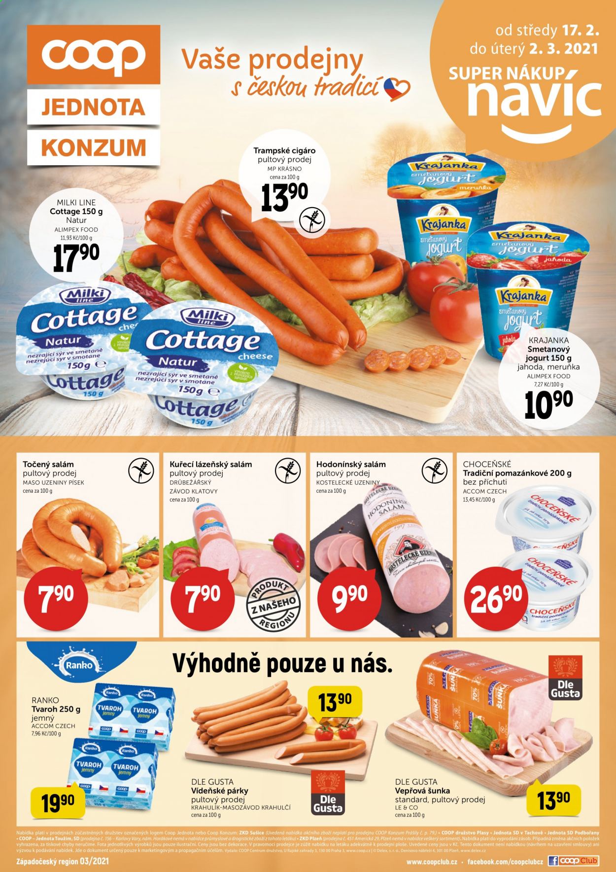Leták coop JEDNOTA - 17.2.2021 - 2.3.2021. Strana 1