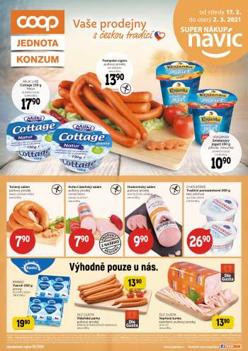 Leták coop JEDNOTA - 17.2.2021 - 2.3.2021.
