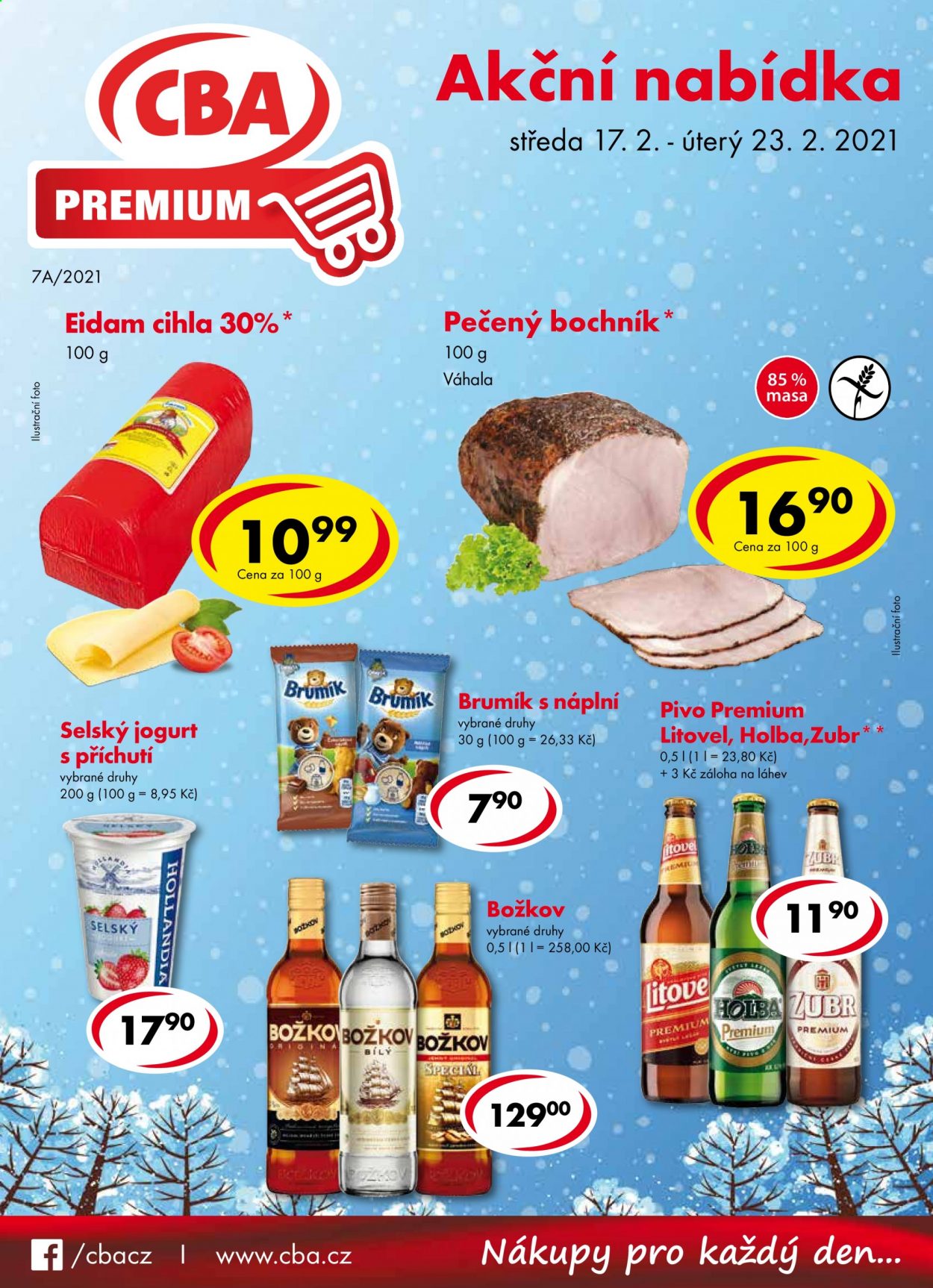 Leták CBA Premium - 17.2.2021 - 23.2.2021. Strana 1