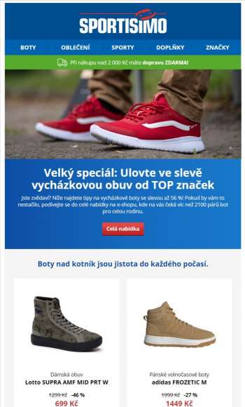 Leták SPORTISIMO - 21.2.2021 - 26.2.2021.