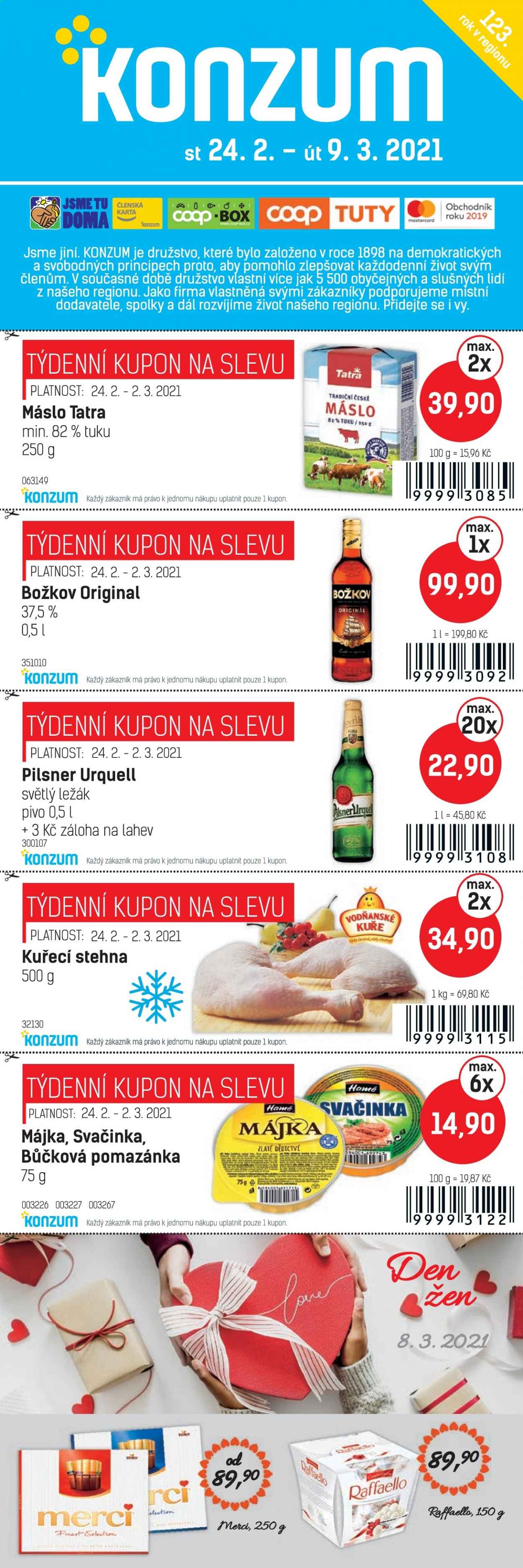 Leták Konzum - 24.2.2021 - 9.3.2021. Strana 1