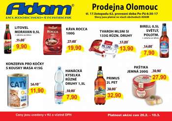 Leták Adam velkoobchod Šternberk - 26.2.2021 - 10.3.2021.