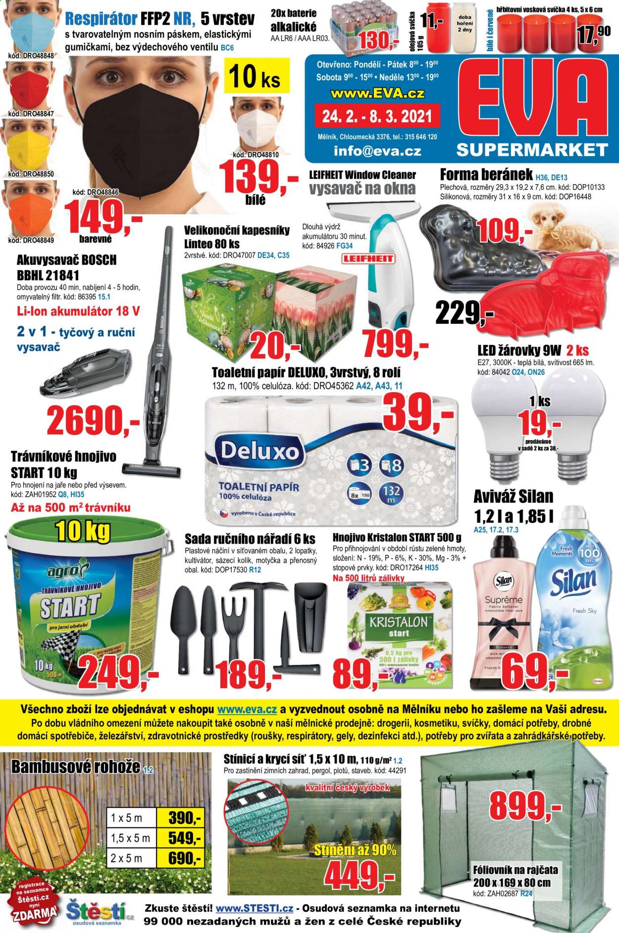 Leták EVA supermarket - 24.2.2021 - 8.3.2021. Strana 1