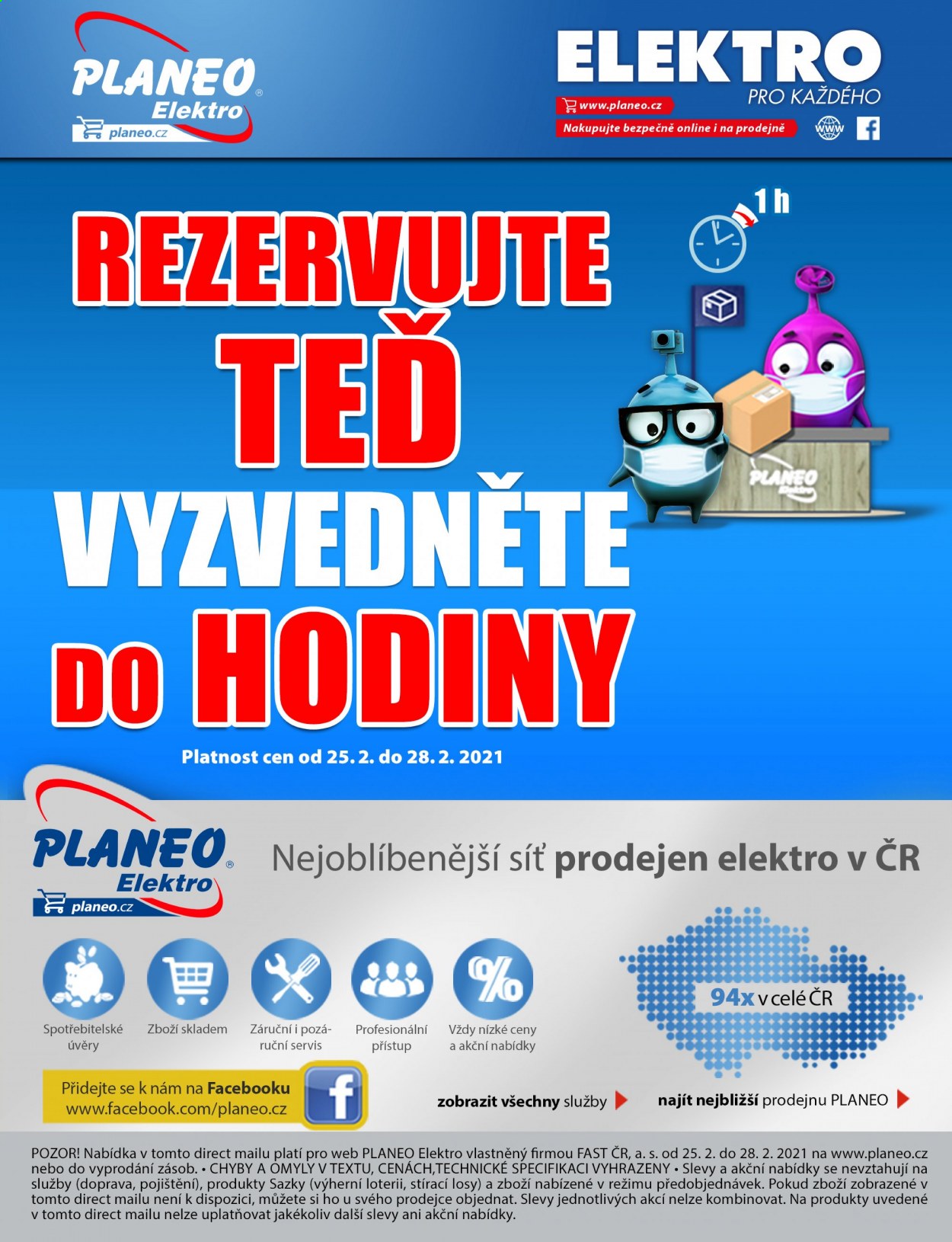 thumbnail - Leták PLANEO Elektro - 25.2.2021 - 28.2.2021 - Produkty v akci - hodiny. Strana 1.