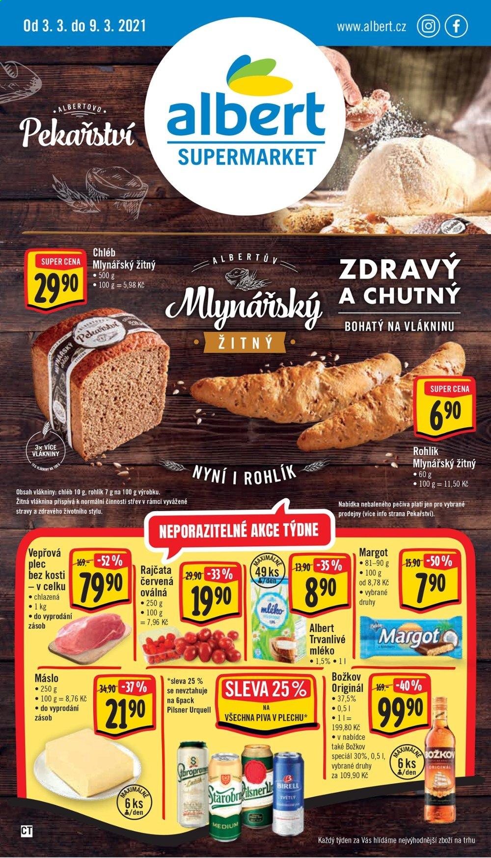 Leták Albert Supermarket - 3.3.2021 - 9.3.2021. Strana 1