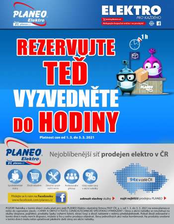Leták PLANEO Elektro - 1.3.2021 - 3.3.2021.